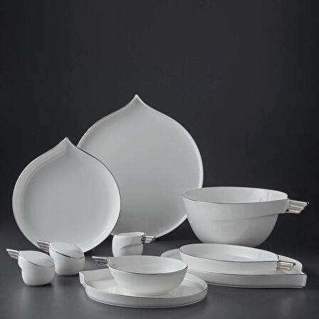 Jumbo Goddess Platin 61 Parça 12 Kişilik Yemek Takımı