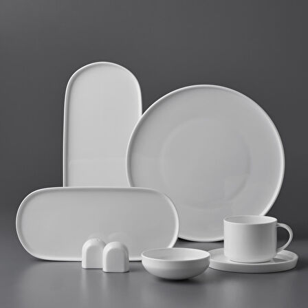 Jumbo Verdance 26 Parça 6 Kişilik Kahvaltı Takımı Beyaz