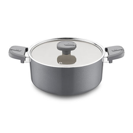 Jumbo Swiss Crystal Grey 7 Parça Tencere Seti