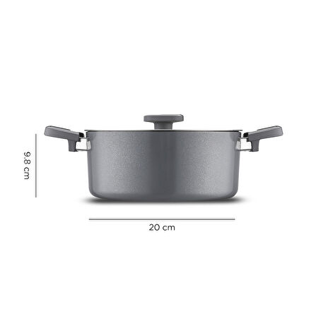 Jumbo Swiss Crystal Grey 7 Parça Tencere Seti