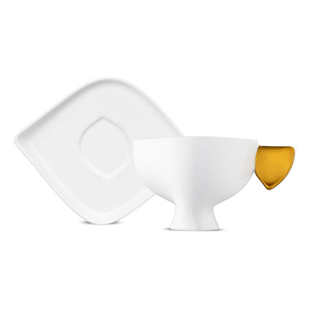Jumbo Glide 4 Parça 2 Kişilik Kahve Fincan Takımı Gold