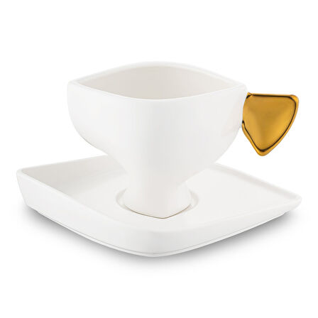 Jumbo Glide 4 Parça 2 Kişilik Kahve Fincan Takımı Gold