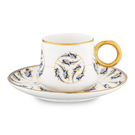 Jumbo Grace 12 Parça 6 Kişilik Kahve Fincan Takımı Gold