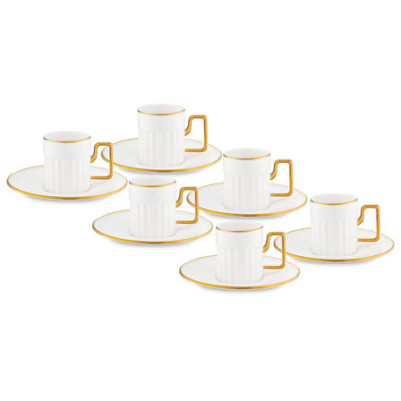 Jumbo Sorin-100 12 Parça 6 Kişilik Kahve Fincan Takımı Gold