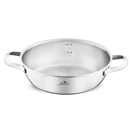 Jumbo Athena  3PLY 5 Parça İndüksiyon Tabanlı Çelik Tencere Seti