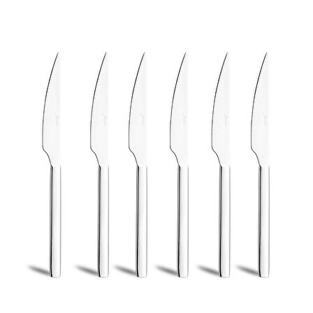 Jumbo 1800 6'lı Çelik Tatlı Bıçak Takımı