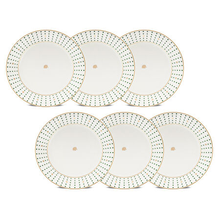 Jumbo Navy Yeşil 6'lı Pasta Tabağı