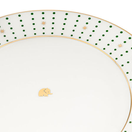 Jumbo Navy Yeşil 6'lı Pasta Tabağı