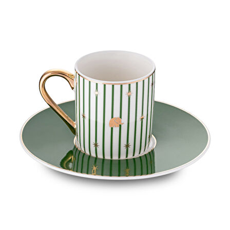 Jumbo Navy Yeşil 2'li Kahve Fincan Takımı