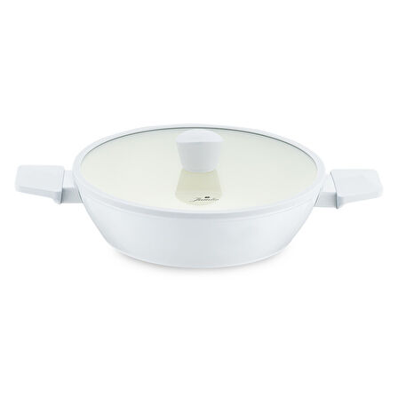 Jumbo Swiss Crystal Light Grey Basık Tencere 26 cm