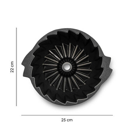 Jumbo Shark Ceramic Black Yuvarlak Kek Kalıbı