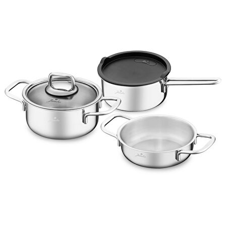 Jumbo New Lyon 5 Parça Çelik Midi Tencere Set