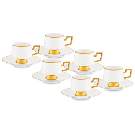 Jumbo Ellmore Gold 6'lı Kahve Fincan Takımı