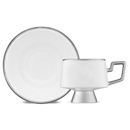 Jumbo Ellmore Platin 6'lı Kahve Fincan Takımı