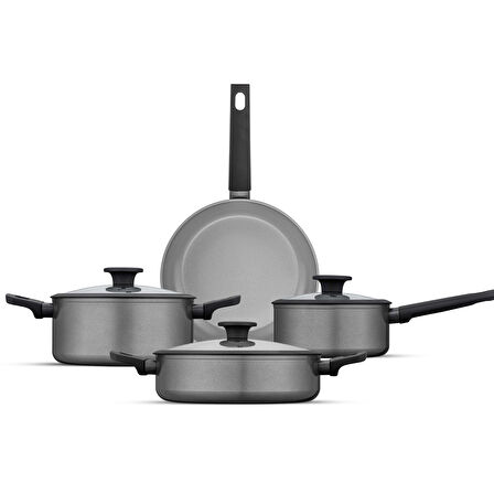 Jumbo Toledo Grey Tencere Seti 7 Parça