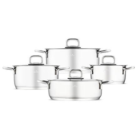 Jumbo Web New Myra 8 Parça Çelik Tencere Seti