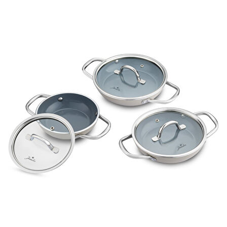 Jumbo Swiss Crystal Bej 6 Parça Sahan Seti