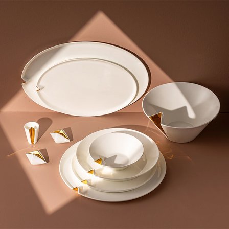 Jumbo Notch Gold 58 Parça 12 Kişilik Yemek Takımı