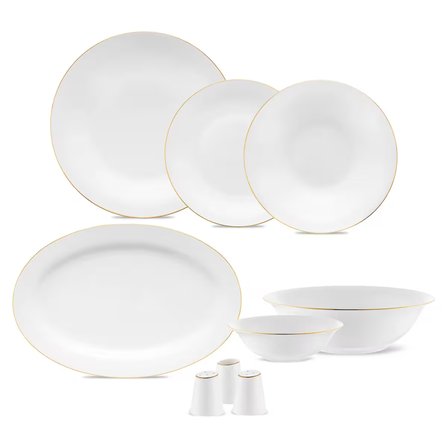 Jumbo Merlem 55 Parça 12 Kişilik Yemek Takımı Gold