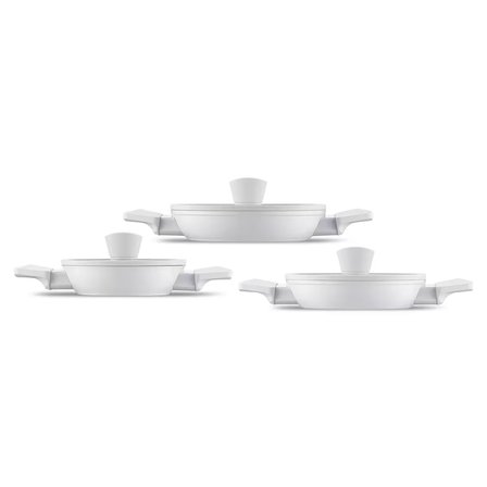 Jumbo Swiss Crystal  6 Parça Light Grey Sahan Seti