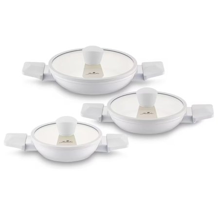 Jumbo Swiss Crystal  6 Parça Light Grey Sahan Seti