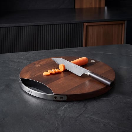 Jumbo Woody Yuvarlak Kesme ve Sunum Tahtası 31,5 cm