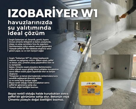 İzogin İzobariyer Su ve Nem Bariyeri (Beyaz Membran) Mutfak, Banyo ve Havuz Seramik Altı 5 kg (10-12 mt)