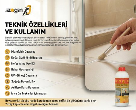 İzogin  Svaks 5 kg + 1 kg Şeffaf Derz, Teras ve Balkon Su Yalıtım Malzemesi