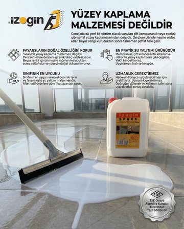 İzogin  Svaks 5 kg + 1 kg Şeffaf Derz, Teras ve Balkon Su Yalıtım Malzemesi