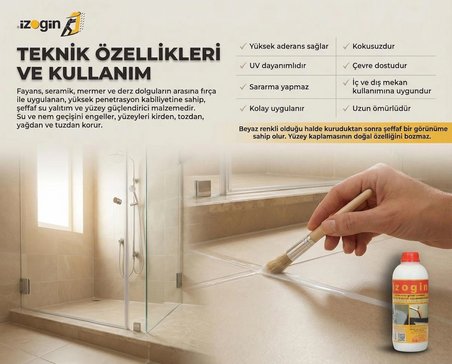 İzogin  Svaks 5 kg + 1 kg Şeffaf Derz, Teras ve Balkon Su Yalıtım Malzemesi