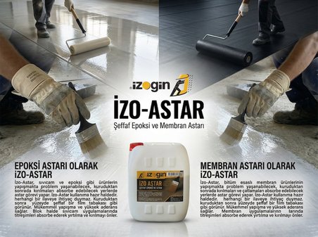 Izogin Izo-Astar Bitüm Membran ve Sıvıcam,epoksi Şeffaf Astar (20 Metrekare Için)