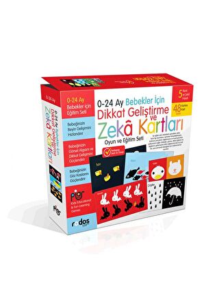  0-24 Ay Bebekler Için Dikkat Geliştirme Ve Zeka Kartları Oyun Ve Eğitim Seti - Piar Kids