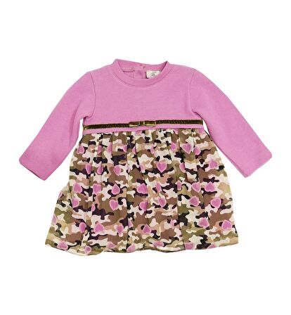 KIZ BEBEK DESENLİ ELBİSE  