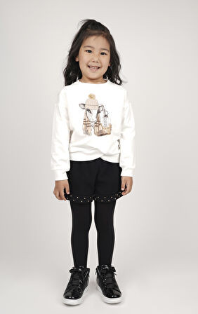 KIZ ÇOCUK BASKILI SWEATSHIRT