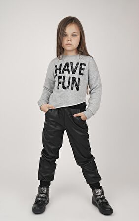 KIZ ÇOCUK ASİMETRİK SWEATSHIRT 