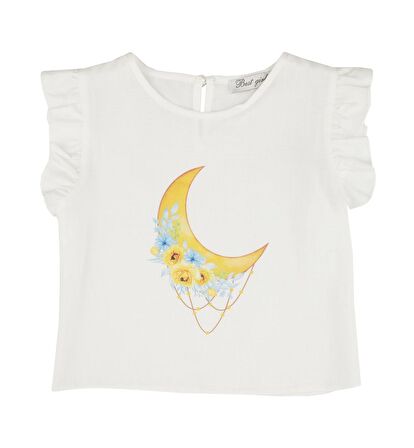 KIZ ÇOCUK KOLLARI FIRFIRLI BLUZ