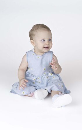 KIZ BEBEK DENİM ELBİSE