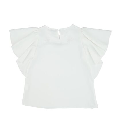 KIZ ÇOCUK KOLLARI VOLANLI BLUZ BK22YK9564