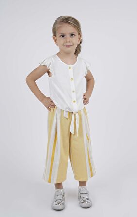 KIZ ÇOCUK KUŞAKLI PANTOLON