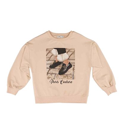 KIZ ÇOCUK BASKILI SWEATSHIRT 