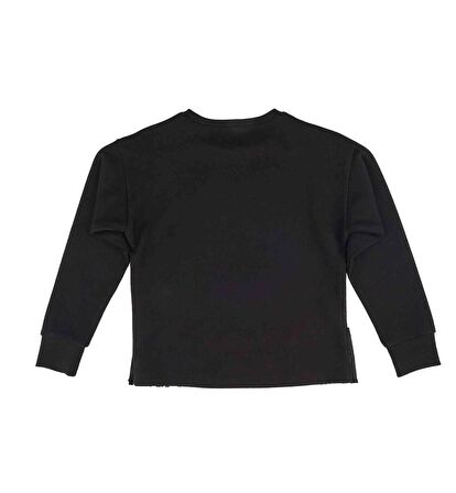 KIZ ÇOCUK TAŞ BASKILI SWEATSHIRT 