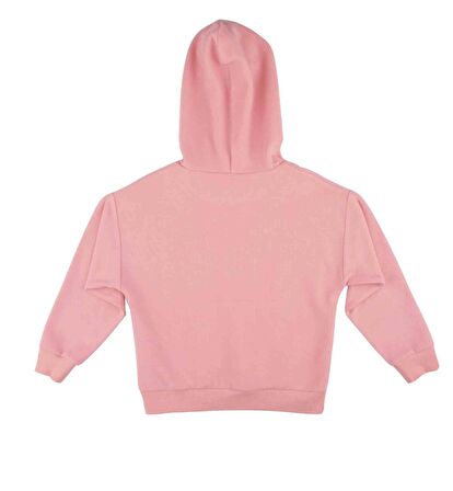 KIZ ÇOCUK KAPÜŞONLU KANGURU CEPLİ SWEATSHIRT 