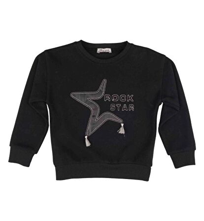 KIZ ÇOCUK PÜSKÜL DETAYLI SWEATSHIRT 
