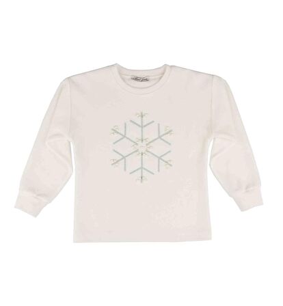 KIZ ÇOCUK KARTANESİ BASKILI SWEATSHIRT