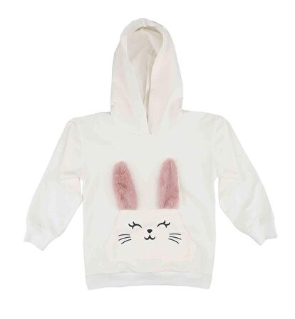 KIZ ÇOCUK KANGURU CEPLİ SWEATSHIRT