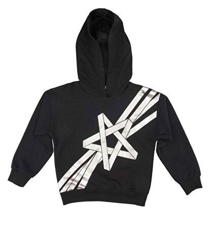 KIZ ÇOCUK HOLOGRAM BASKILI SWEATSHIRT 