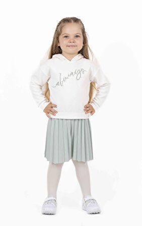 KIZ ÇOCUK İNCİ DETAYLI SWEATSHIRT