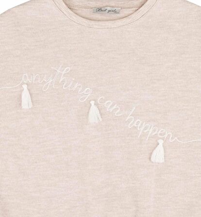 KIZ ÇOCUK PÜSKÜL DETAYLI SWEATSHIRT 