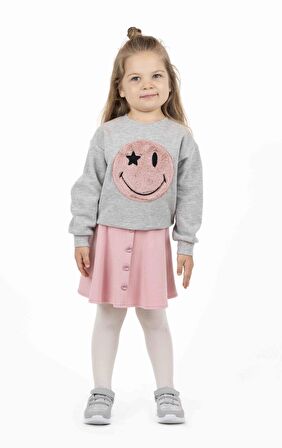 KIZ ÇOCUK BASKILI SWEATSHIRT 