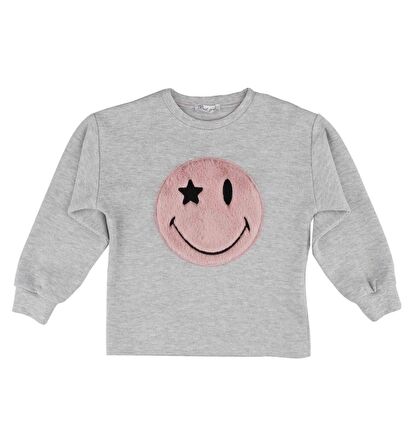 KIZ ÇOCUK BASKILI SWEATSHIRT 